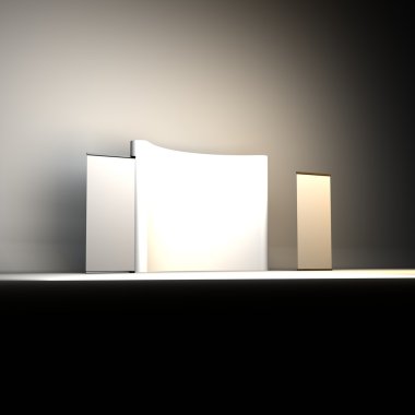 Fuar Standı, Fuar Stand tur, 3d render ticaret