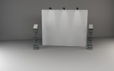 Ticaret Fuar Standı, Fuar Standı yuvarlak, 3d vis oluşturma