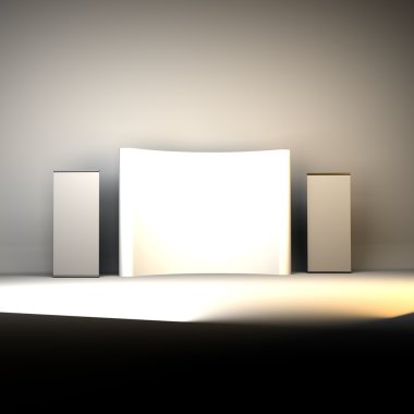 Fuar Standı, Fuar Stand tur, 3d render ticaret