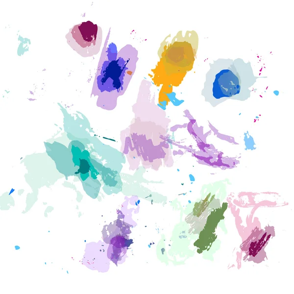 Splash, watercolor, paint, stains, strokes, texture, vector — стоковый вектор