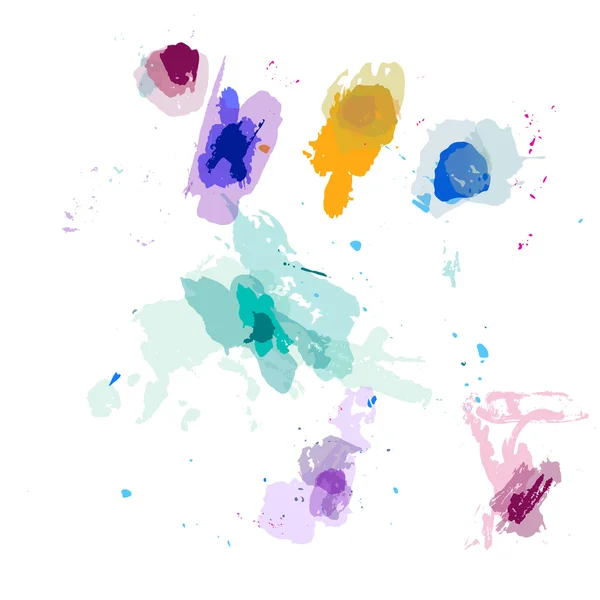 Splash, watercolor, paint, stains, strokes, texture, vector — стоковый вектор