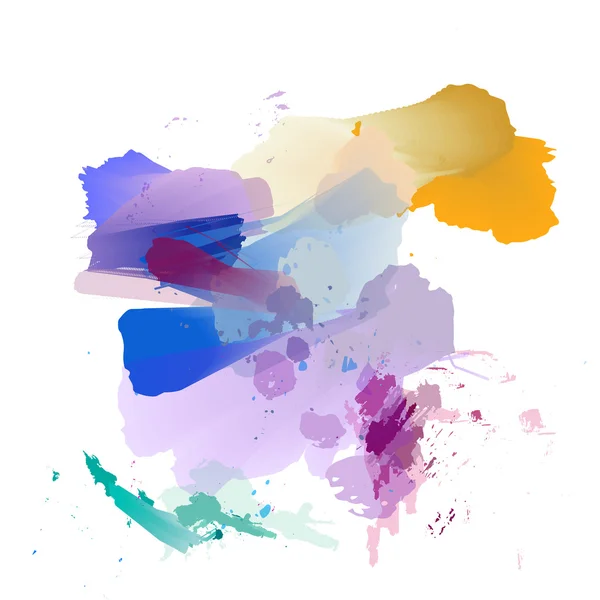 Splash, watercolor, paint, stains, strokes, texture, vector — стоковый вектор