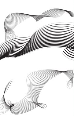 siyah beyaz çizgi vektör soyut kompozisyon