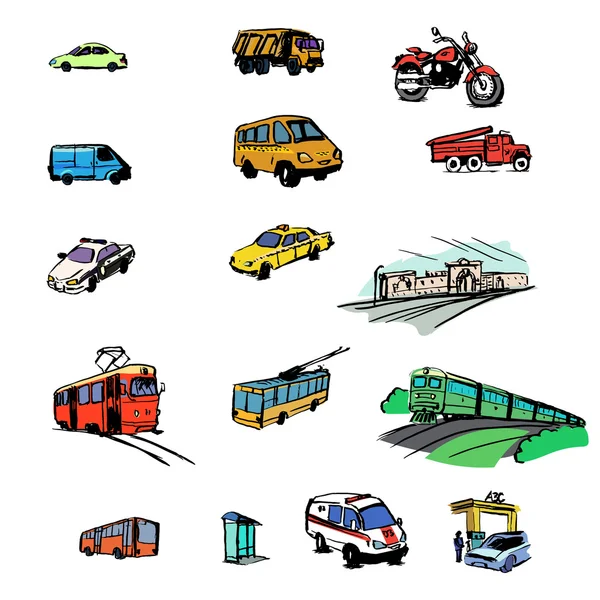 Vector big transportation icon set — Stock Vector