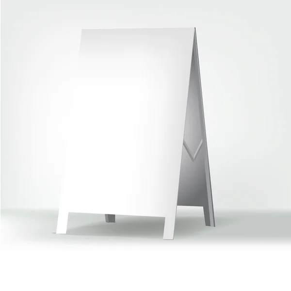 White advertising stand. vector on white background — Stock Vector