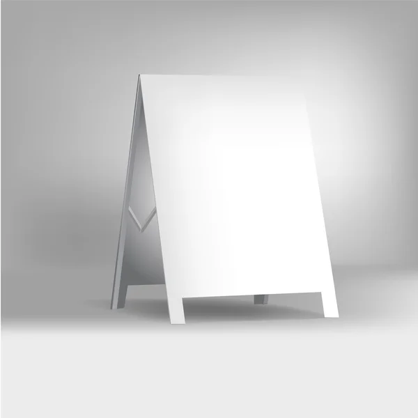 Stand publicitaire blanc. vecteur sur fond blanc — Image vectorielle