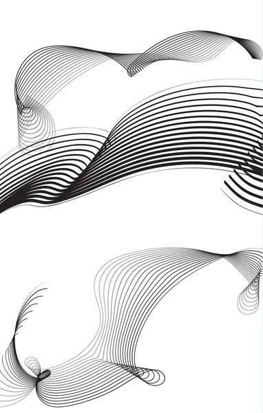 Abstracte compositie van vector van de zwarte en witte lijn — Stockvector