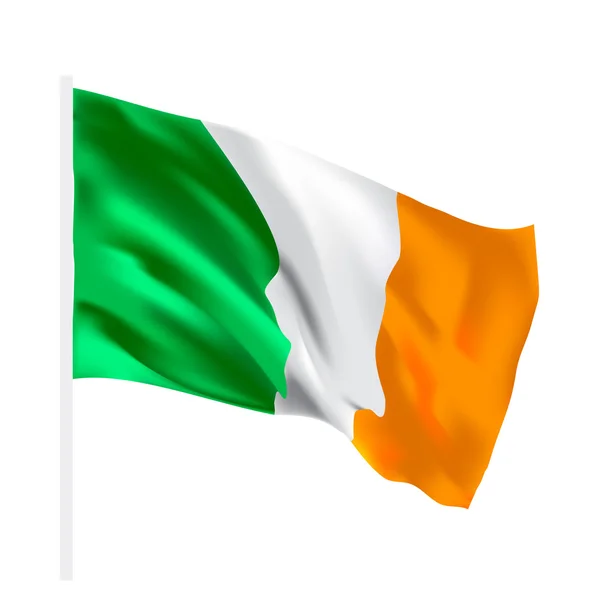 Vector flag of Ireland, drawing, illustration — Stock Vector