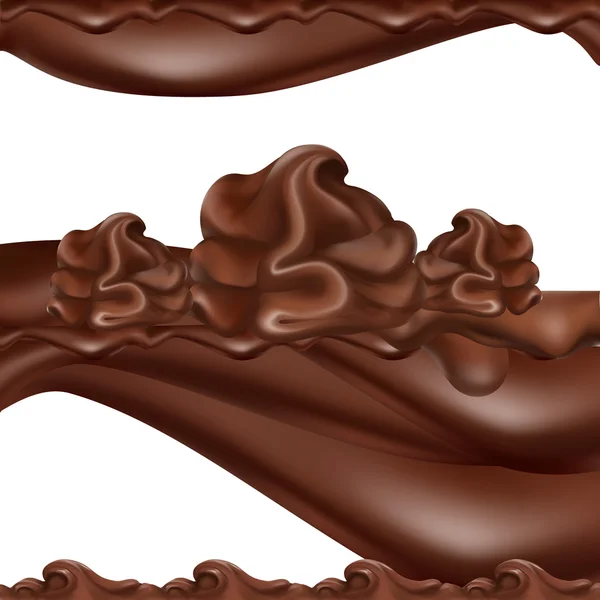 Chocolate líquido, fluyendo, fundido, caramelo, vector — Vector de stock