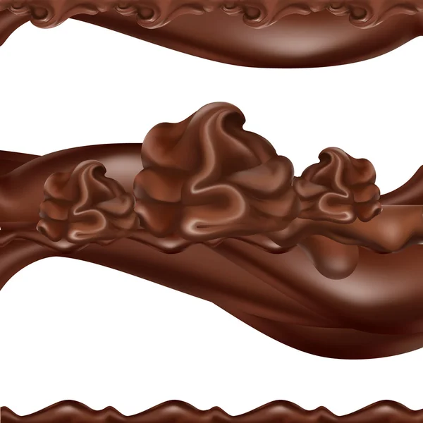 Cioccolato liquido, fluente, fuso, caramello, vettore — Vettoriale Stock