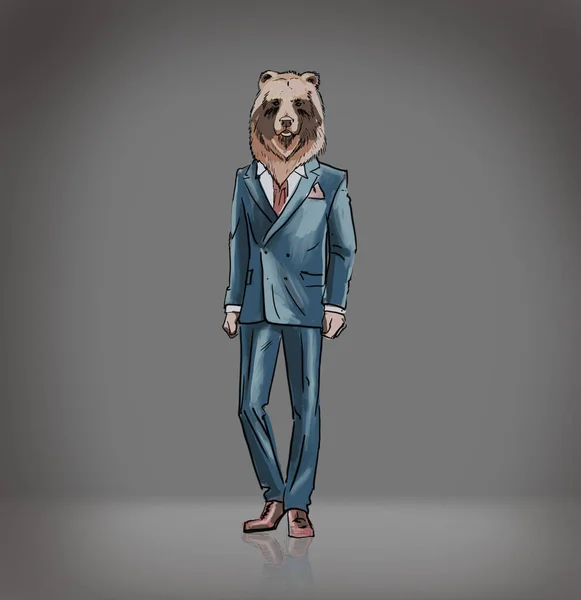 Bear Avatar character bear in suit.