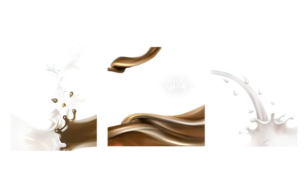 Cocoa Chocolate Caramel Baby Drops Illustration Realistic — Stock Vector