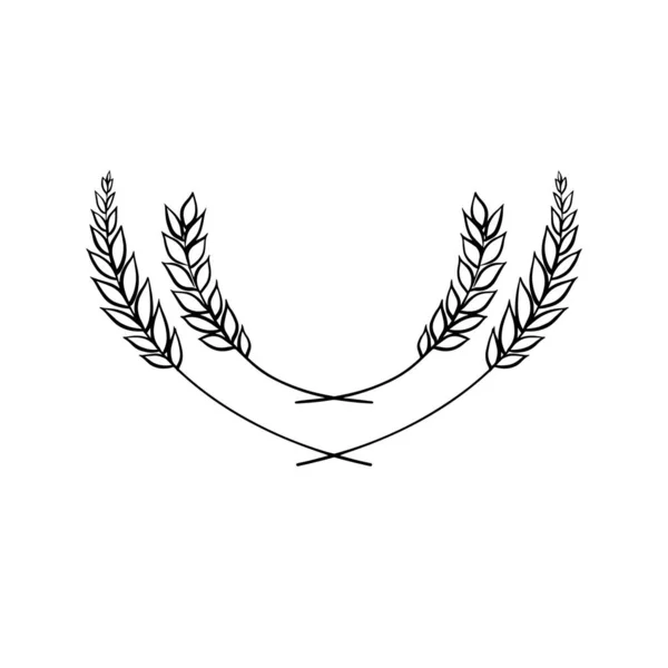 Lorbeerkranz Symbol Vektorillustration — Stockvektor