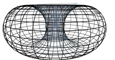 geniş çerçeve ağ 3d görüntüleme beyaz arkaplan üzerinde izole