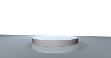 boş beyaz sahne podyum illüstrasyon desen afiş baskısı illüstrasyonu