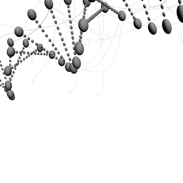 Structure Dna Molecules Dots Lines — 스톡 사진