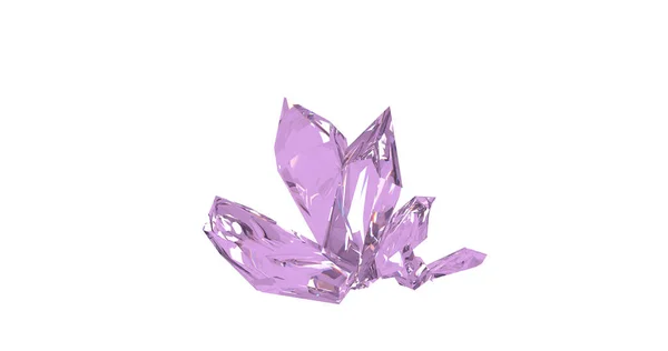 Rendering Crystal Gemstones White — 스톡 사진