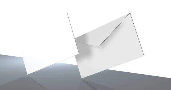 White Blank Paper Envelope Background — Stock Photo, Image
