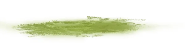 Watercolor Green Spring Grass White Background — Stock Fotó