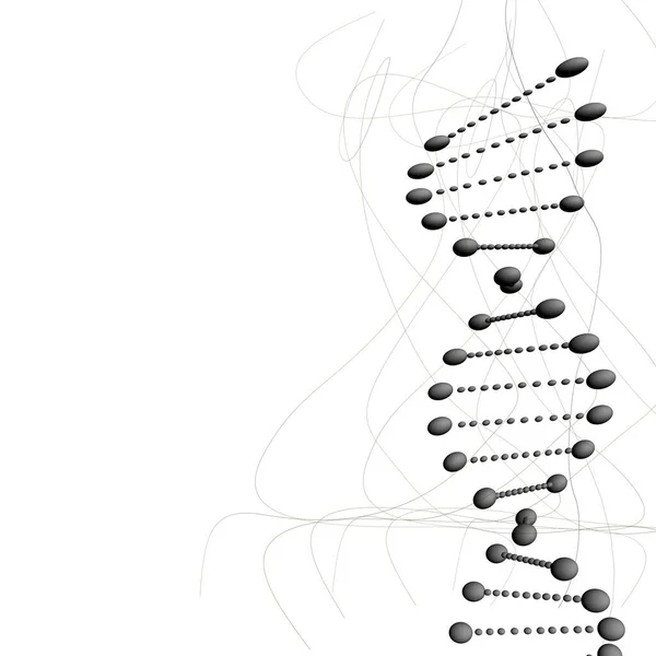 Structure Dna Molecules Dots Lines — ストック写真