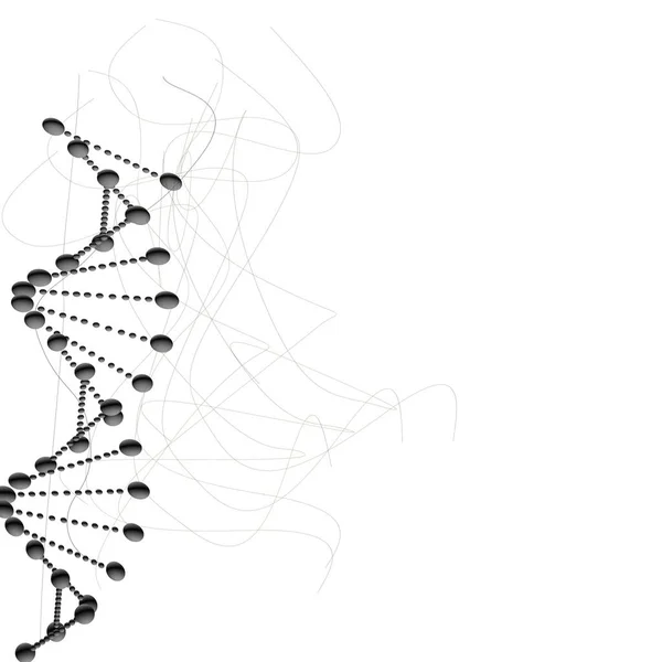Estrutura Moléculas Dna Com Pontos Linhas — Fotografia de Stock