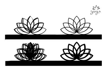 Nilüfer çiçeği ikonu. Spa vektör sembolünün özet çizimi 