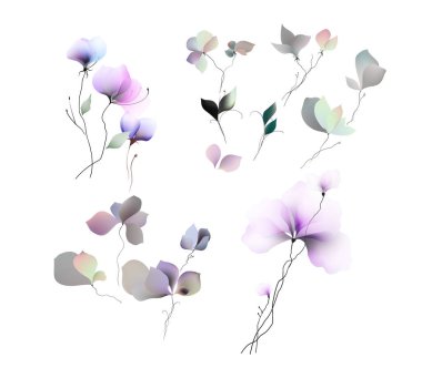 Çiçeklerin arkaplan resimleri suluboya baskısı