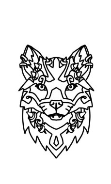 Bir hayvan kafasının vektör illüstrasyonu