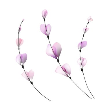 Suluboya çiçekleri şablon çerçeve vignette davet illüstrasyonu