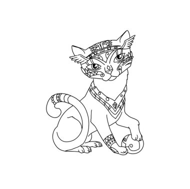 Şirin kedinin vektör çizimi