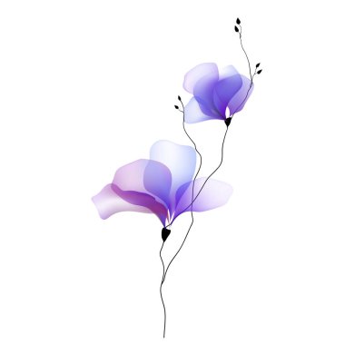 Suluboya çiçekleri şablon çerçeve vignette davet illüstrasyonu