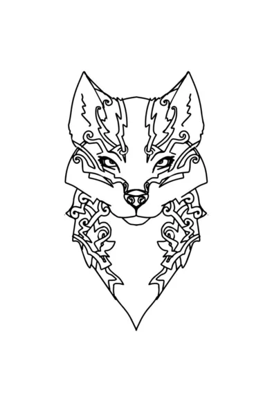 Illustration Vectorielle Animal Style Tatouage — Image vectorielle