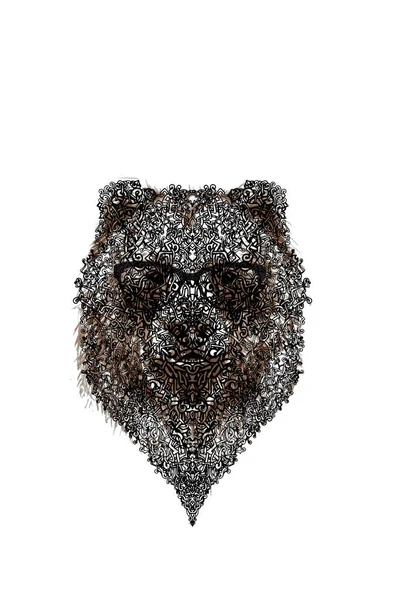 Bear Head Portrait Vector Illustration — Stock vektor