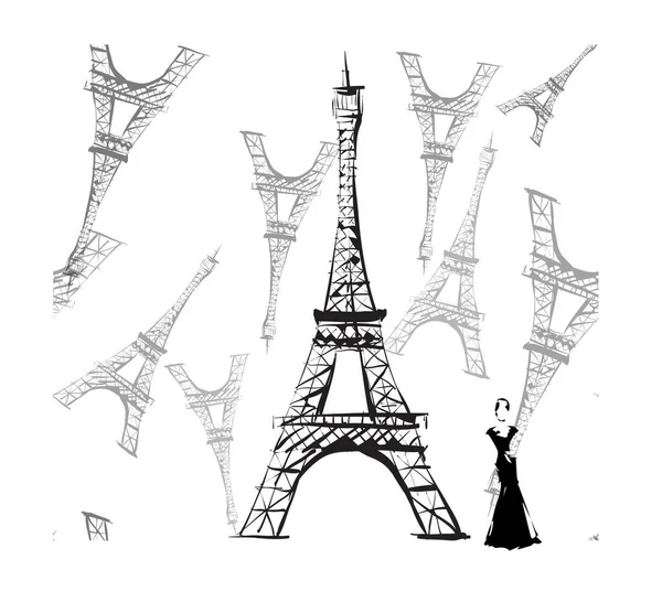 Φόντο Διάνυσμα Πύργος Eiffel — Διανυσματικό Αρχείο