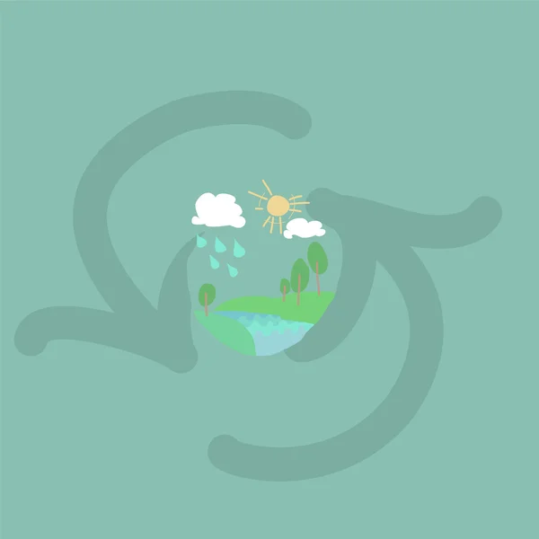 The water cycle — Stock Vector