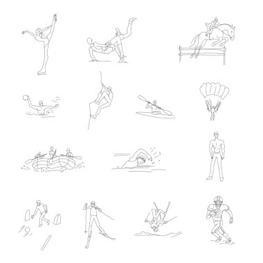 Figure skating, wrestling, horse riding, parachuting, water polo