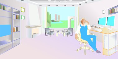 serbest meslek oda iç ile bilgisayara