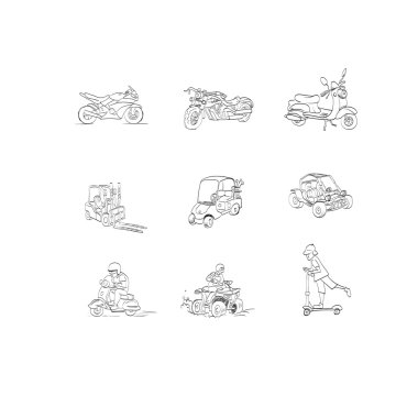 vector, transportation, motorcycle