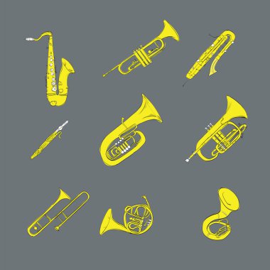 instrument music painting musical saxophone