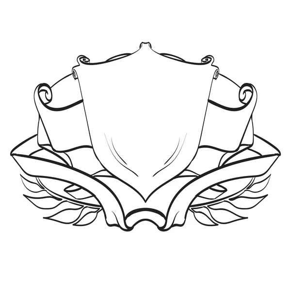 Овес герб щит шаблон логотипа, вектор, винтаж — стоковый вектор