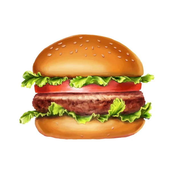 Гамбургер, вектор — стоковый вектор