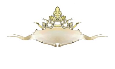 Çerçeve vintage Barok çiçekler