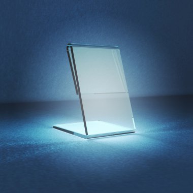 Olaylar izole saydam nesneyle için akrilik kart tutucu