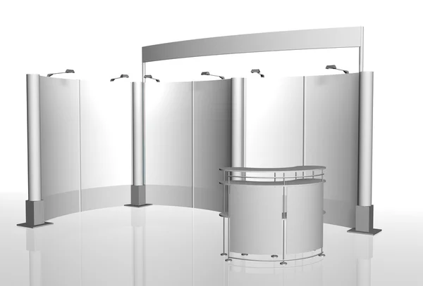 Blank trade show booth for designers — Stock Photo, Image