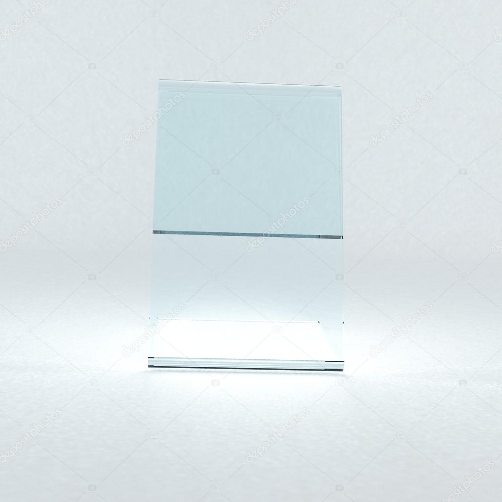 Acrylic card holder for events isolated transparent object with