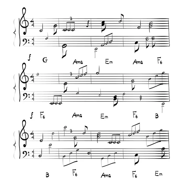 Musik noterar textur vektor — Stock vektor