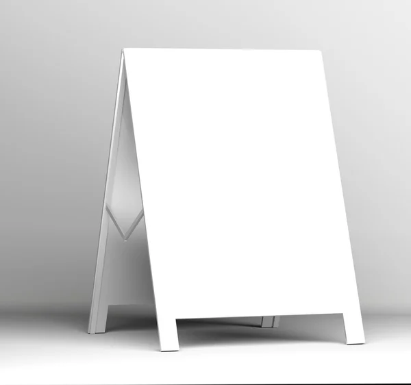 White advertising stand. on white background — ストック写真