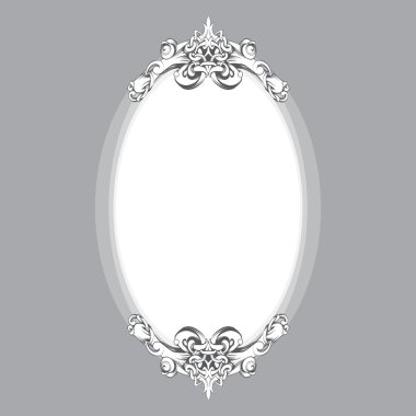 vintage Barok çiçek vektör çerçeve