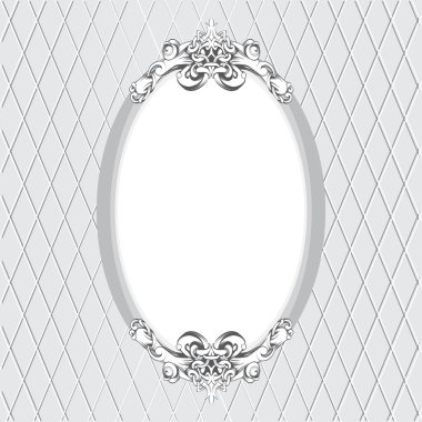 vintage Barok çiçek vektör çerçeve