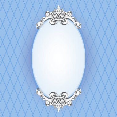 vintage Barok çiçek vektör çerçeve